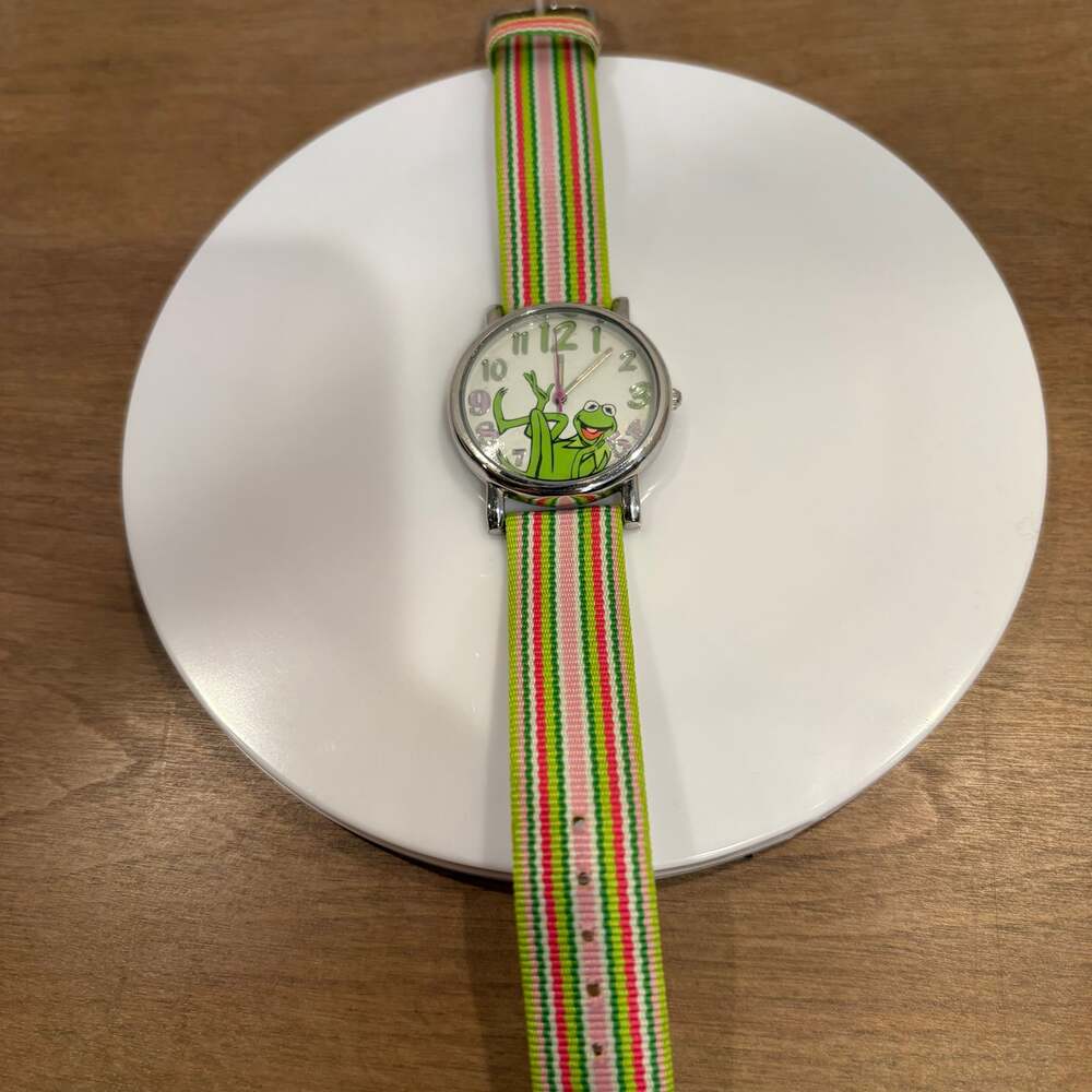 Muppets Kermit the Frog Multi-Color Watch with Fabric Strap